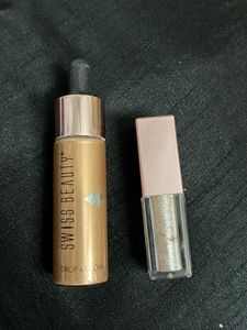 Swiss Beauty highlighter + eyeshadow combo never u