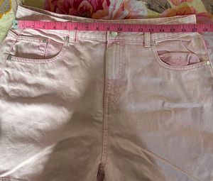 Pink Denim Shorts