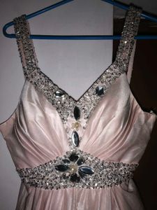 Light pink satin gown