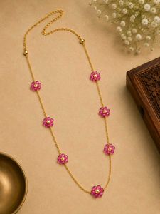 Gold Plated Flower Necklace