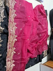 Elegant Black Embroidered Lehenga Choli