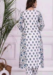 Elegant Floral Print Kurta Set with Dupatta