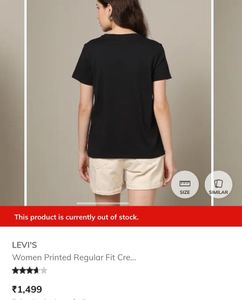 Levi's Black Pure Cotton T-Shirt