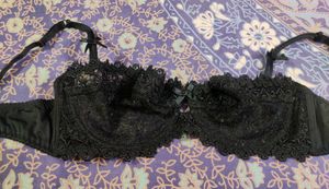 Sexy Black Lace Non Padded Bra With Wiring