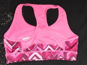 Adidas Sports Bra Pink Chevron Pattern