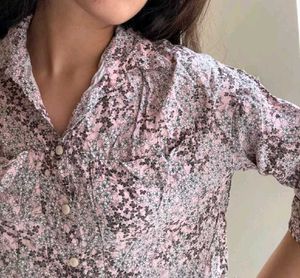 Floral Print Button-Down Shirt