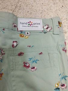Cute Floral Butterfly Print Pants