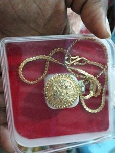 Gold plated like chain set with pendant