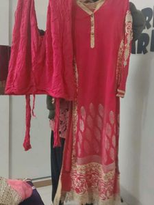 Red Embroidered Salwar Suit