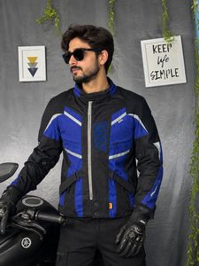 Men's Blue & Black Racing Jacket