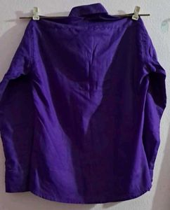 Men's Purple Long Sleeve Button-Up Shirt