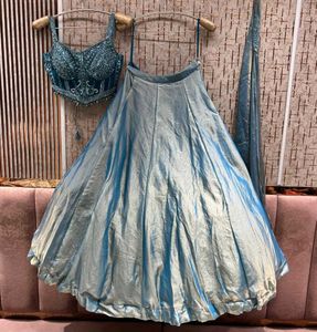 Stunning Teal Lehenga Choli Set