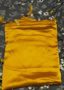 Vibrant Yellow Silk Saree