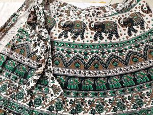 Boho Elephant Print Maxi Skirt