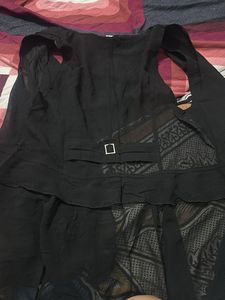Elegant Black Chiffon Saree