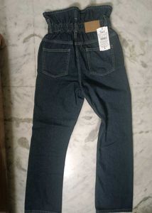 High-Waisted Denim Jeans