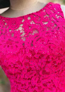 Stunning Pink Lace Gown