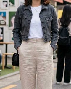 Stylish Cropped Denim Jacket