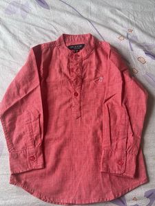 Baby boy Striped Band Collar shirt