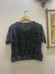 Shiny knit Grey Top