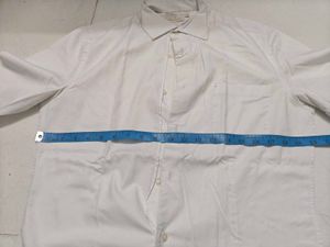 Classic White Men's Button-Up Shirt