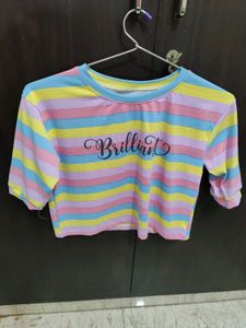 Striped Cropped T-Shirt