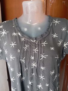 Cozy Star Print Nightgown