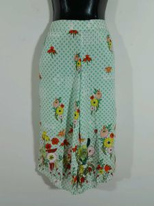 Sea Green Printed Overcoat Style Kurta Set