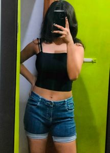 Denim Cuffed Shorts