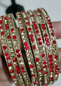 Brand new Sparkling Red Stone Bangles Set