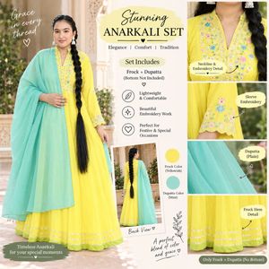 Stunning Yellow Anarkali Set with Dupatta
