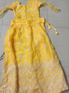 Yellow Embroidered Lehenga Choli Set