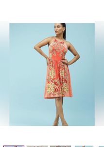 LABEL RITU KUMARFloral Print Fit & Flare Dress