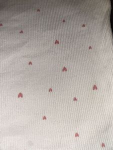 Cute White Tank Top with Pink Hearts