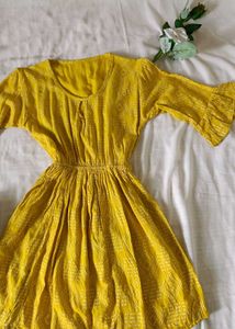 🔴 Clearance Sale🔴 Yellow Short Kurti /Dress