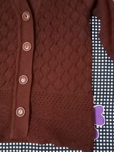 Vintage Brown Knit Cardigan