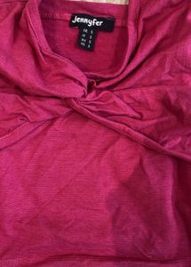 Jennyfer Pink Twist Front Tank Top