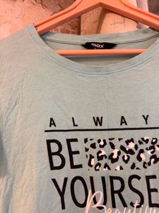🛍️🛍️Trendy Skyblue Regular T-shirt- Bust- 36/34