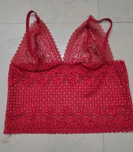 Red Lace Bralette &amp; Shorts Set