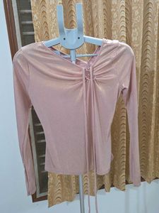 Sparkly Pink Long Sleeve Top