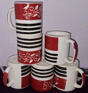 Set of 6 Ceramic Mugs