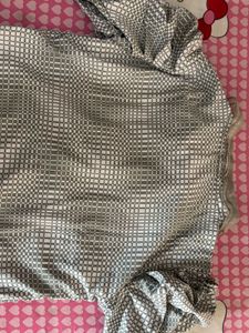 Gray Checkered Blouse