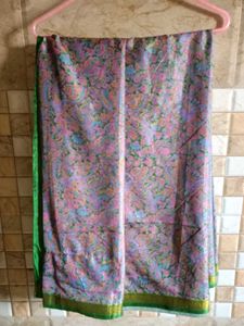 Vibrant Paisley Print Silk Saree