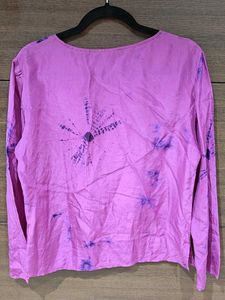 Vibrant Magenta Tie-Dye Tunic Top