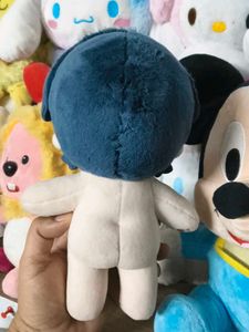 Cute kpop Plush Doll with Cat Badge