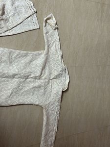 Elegant White Chikankari Kurta Set