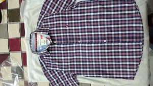 American Swan Navy Plaid Shirt