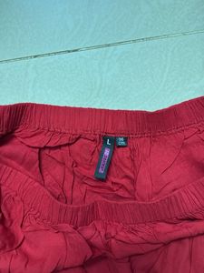 Red Off-Shoulder Flutter Sleeve Top
