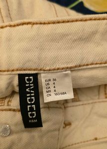 Cream Denim Jeans