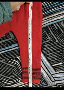 Red Floral Fringe Poncho Sweater